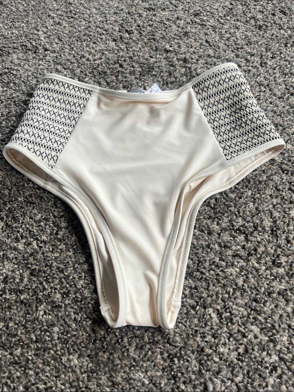Aerie swim high waisted smocked bikini bottoms NWT size small